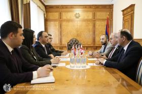 The Minister of Internal Affairs Receives the Extraordinary and Plenipotentiary Ambassador of Georgia to Armenia