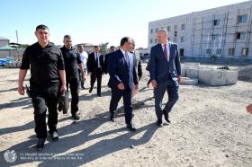 The Minister of Internal Affairs and the U.S. Acting Deputy Assistant Secretary Inspect the Construction Site of the Patrol Service Administration