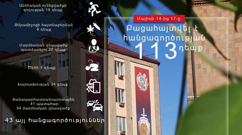 Օպերատիվ իրավիճակը հանրապետությունում մայիսի 14-ից 17-ը