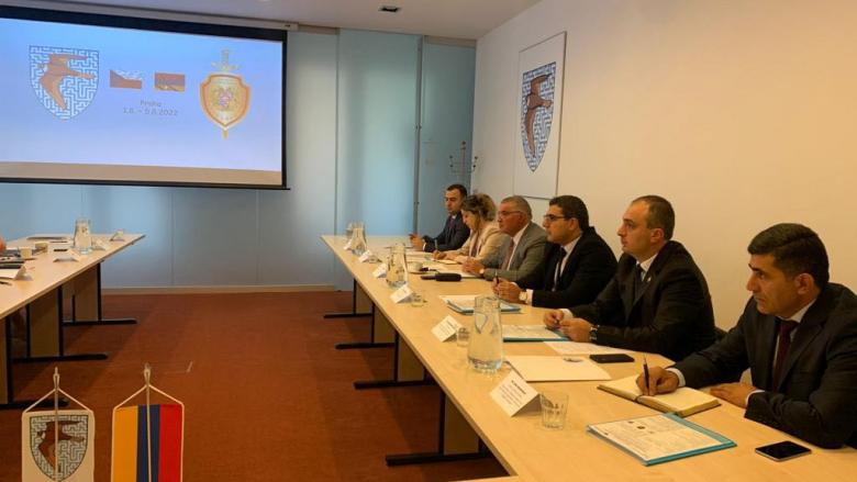The Delegation of the Police of the RA Pays a Working Visit the General Inspectorate of Security Forces of the Czech Republic (GIBS)