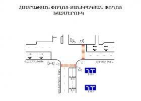 Երթևեկության կազմակերպման փոփոխություն` Երևան քաղաքի Հասրաթյան-Շիրազի-Ջանիբեկյան փողոցների խաչմերուկում