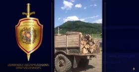 Թումանյանի բաժնի ծառայողները Մարց գյուղում ապօրինի փայտանյութով պահեստ են հայտնաբերել