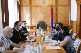 Head of Police receives the Ambassador of India to Armenia