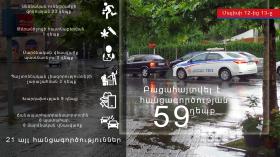 Օպերատիվ իրավիճակը հանրապետությունում մայիսի 12-ից 13-ը Օպերատիվ իրավիճակը հանրապետությունում մայիսի 12-ից 13-ը