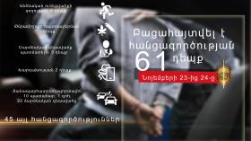 Օպերատիվ իրավիճակը հանրապետությունում նոյեմբերի 23-ից 24-ը Օպերատիվ իրավիճակը հանրապետությունում նոյեմբերի 23-ից 24-ը